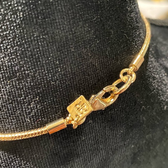 NWOT Banana Republic leather and gold metal tassel necklace - Picture 4 of 4